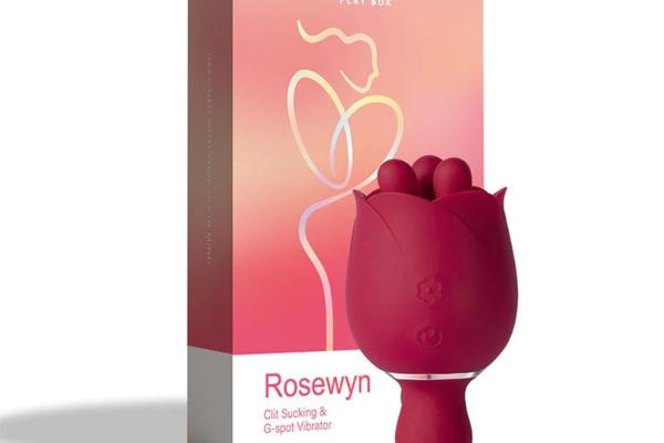 VIBROMASSEUR ROTATIF EN FORME DE ROSE 