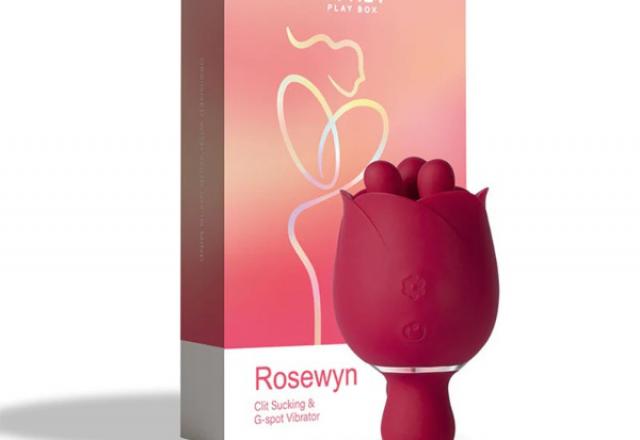 VIBROMASSEUR ROTATIF EN FORME DE ROSE 